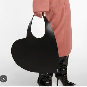 Coperni Heart bag in black leather